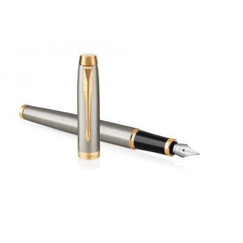 Набор Parker: Перьевая и Шариковая ручка Parker IM Core Brushed Metal GT