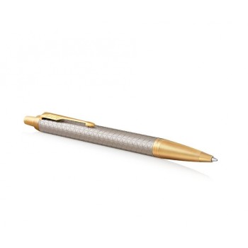 Подарочный набор:Шариковая ручка Parker IM Premium Warm Silver (grey) GT и Ежедневник недатированный А5 черный