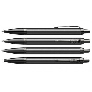 Подарочный набор Parker: черный ежедневник и черная шариковая ручка Parker IM Black Edition, цвет чернил синий