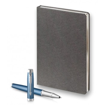 Подарочный набор: Ручка роллер Parker IM Premium T318 Blue Grey CT, цвет чернил черный и  ежедневник серебристого цвета



<b>Статус</b>: новый