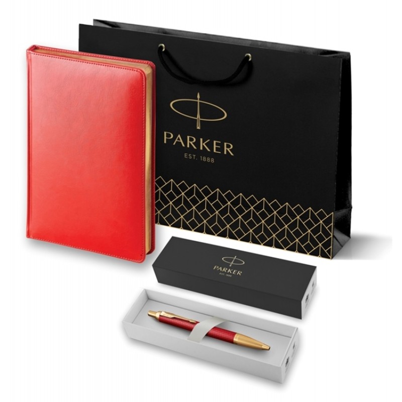 Подарочный набор: Шариковая ручка Parker IM Premium K318 Red GT, цвет чернил синий и красный недатированный ежедневник с золотым срезом



<b>Статус</b>: но?