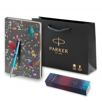 Подарочный набор: Ручка-роллер Parker IM Royal SE The Last Frontier Deep Sea CT,чернила:Black и Ежедневник недатированный