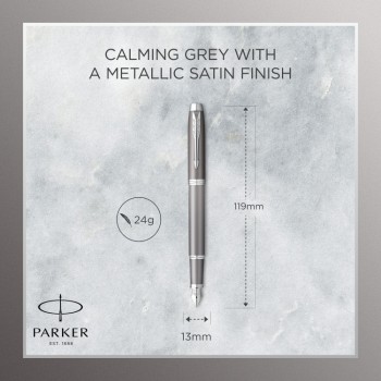 Ручка перьевая Parker IM Rituals F331, Grey Gradient CT (Перо F)