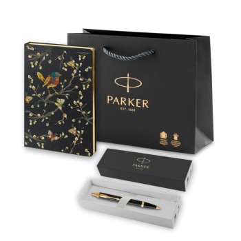Подарочный набор: Шариковая ручка Parker IM Metal Black GT и Ежедневник недатированный