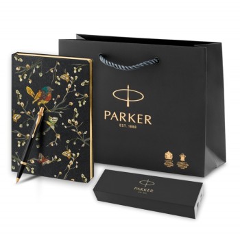 Подарочный набор: Шариковая ручка Parker IM Metal Black GT и Ежедневник недатированный
