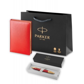 Подарочный набор: Шариковая ручка Parker IM Premium K318 Red GT, цвет чернил синий и красный ежедневник с золотым срезом



<b>Статус</b>: новый