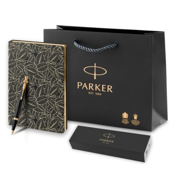 Подарочный набор: Шариковая ручка Parker IM Metal Black GT и Ежедневник недатированный