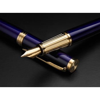 Ручка перьевая Parker Ingenuity Core F570, Lacquer Blue GT (Перо F)