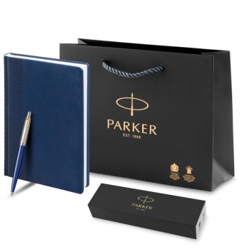 Подарочный набор: Шариковая ручка Parker Jotter K160, цвет: Blue/GT, стержень: M, цвет чернил: blue, в подарочной упаковке и Ежедневник недатированный