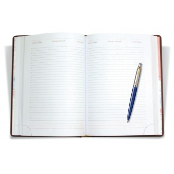 Подарочный набор: Шариковая ручка Parker Jotter K160, цвет: Blue/GT, стержень: M, цвет чернил: blue, в подарочной упаковке и Ежедневник недатированный