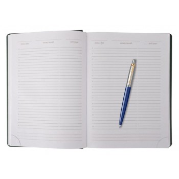 Подарочный набор: Шариковая ручка Parker Jotter K160, цвет: Blue/GT, стержень: M, цвет чернил: blue, в подарочной упаковке и Ежедневник недатированный