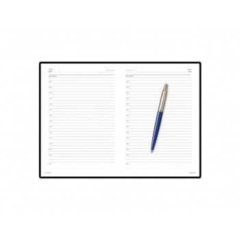Подарочный набор:Parker Jotter K160, цвет: Blue/GT, стержень: M, цвет чернил: blue и Ежедневник синий недатированный