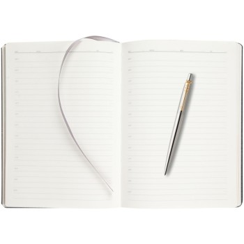 Подарочный набор: Шариковая ручка Parker Jotter Essential, St. Steel GT и Ежедневник  недатированный, коричневый