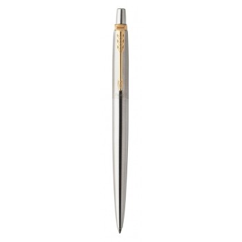 Подарочный набор: Шариковая ручка Parker Jotter Essential, St. Steel GT и Ежедневник недатированный серебристый