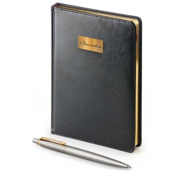 Подарочный набор: Ежедневник  и Шариковая ручка Parker Jotter Essential, St. Steel GT