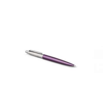 Подарочный набор: Шариковая ручка Parker Jotter Essential, Victoria Violet CT и Ежедневник недатир., серебр. срез, фиолетовый