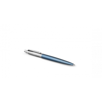 Подарочный набор: Шариковая ручка Parker Jotter Essential, Waterloo Blue CT и Ежедневник недатированный серебристый