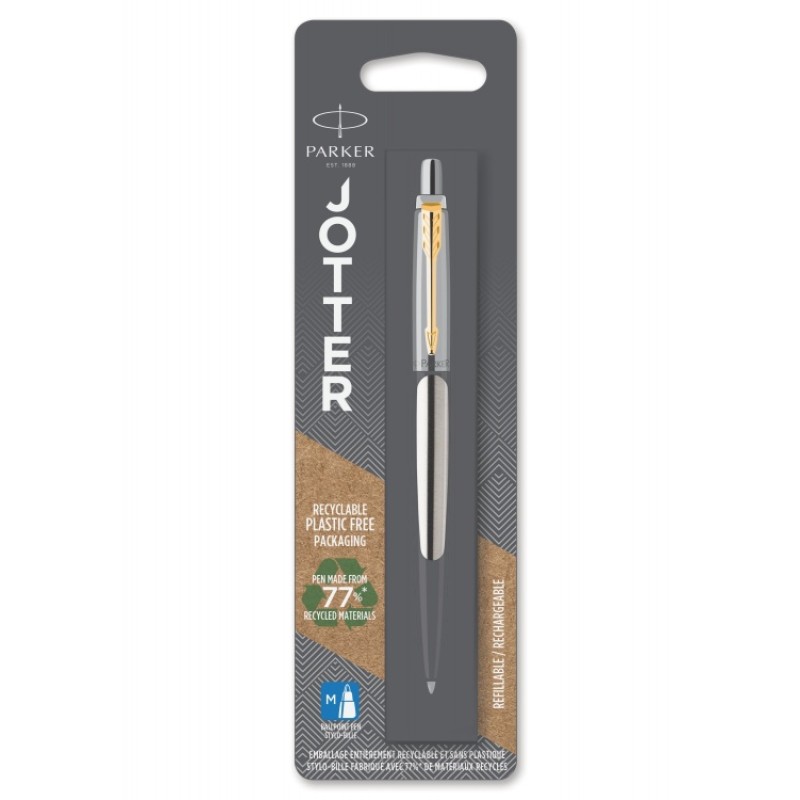 Шариковая ручка Parker Parker Jotter Core K691, St. Steel GT, стержень: Mblue