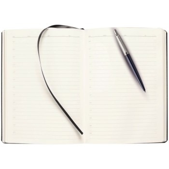 Подарочный набор: Шариковая ручка Parker Jotter Essential, Royal Blue CT, стержень: Mblue и Ежедневник недатированный черный с золотистым срез