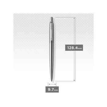 Подарочный набор: Шариковая ручка Parker Jotter Essential, St. Steel СT, стержень: Mblue и Ежедневник недатированный черный