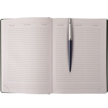 Подарочный набор: Шариковая ручка Parker Jotter Essential, Royal Blue CT и Ежедневник недатированный черный