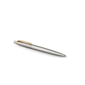 Подарочный набор: Шариковая ручка Parker Jotter Essential, St. Steel GT, стержень: Mblue и Ежедневник недатированный коричневый