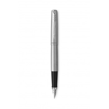 Подарочный набор: Ручка перьевая Parker Jotter Stainless Steel  и Ежедневник недатированный  серый