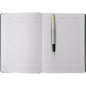 Подарочный набор: Ручка перьевая Parker Jotter Stainless Steel GT и Ежедневник недатированный черный