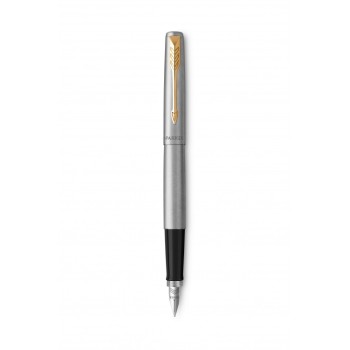 Подарочный набор: Ручка перьевая Parker Jotter Stainless Steel GT и Ежедневник синий недатированный