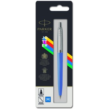 Подарочный набор: Шариковая ручка Parker Jotter ORIGINALS BLUE CT, стержень: Mblue  и Ежедневник недатированный черный с золотистым с