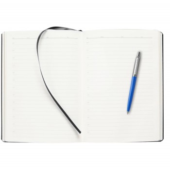 Подарочный набор: Шариковая ручка Parker Jotter ORIGINALS BLUE CT, стержень: Mblue  и Ежедневник недатированный черный с золотистым с