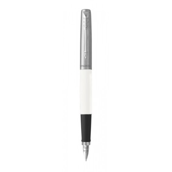 Перьевая ручка Parker Jotter, цвет ORIGINALS WHITE CT, цвет чернил синий/черный, толщина линии M, В БЛИСТЕРЕ