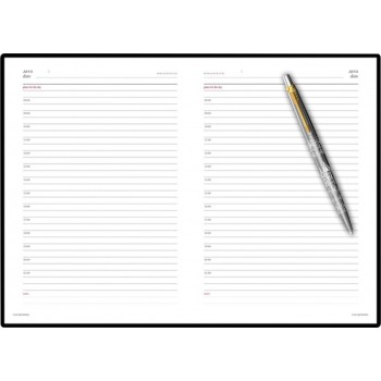 Подарочный набор: Шариковая ручка Parker Jotter Russia  Steel GT и Ежедневник синий недатированный