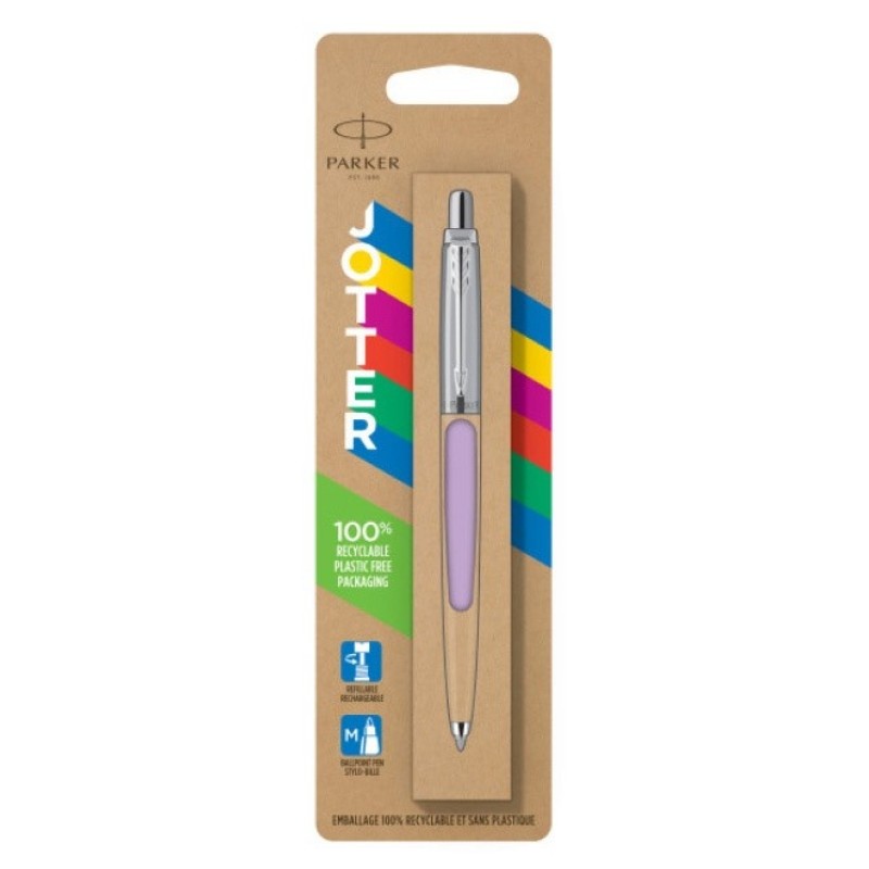 Шариковая ручка Parker Jotter Originals  Lilac CT, цвет чернил синий, толщина линии M , в блистере.