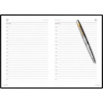 Подарочный набор: Шариковая ручка Parker Jotter Russia Steel GT и Ежедневник недатированный Зеленый  золотой срез
