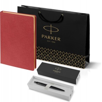 Подарочный набор: Шариковая ручка Parker  Jotter XL SE20 Monochrome в подарочной упаковке, цвет: Black, стержень: Mblue и Ежедневник недатиров