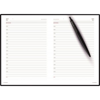 Подарочный набор: Шариковая ручка Parker  Jotter XL SE20 Monochrome в подарочной упаковке, цвет: Black, стержень: Mblue и Ежедневник зеленый недатиров