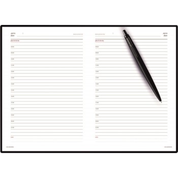 Подарочный набор: Шариковая ручка Parker  Jotter XL SE20 Monochrome в подарочной упаковке, цвет: Black, стержень: Mblue и Ежедневник золотистый недати