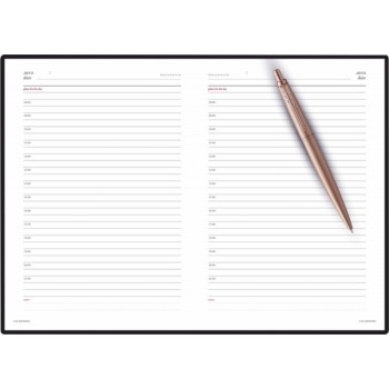 Подарочный набор: Jotter XL SE20 Monochrome в подарочной упаковке, цвет: Pink Gold, стержень Mblue и Ежедневник золотистый недатированный