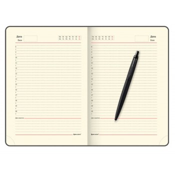 Подарочный набор: Шариковая ручка Parker  Jotter XL SE20 Monochrome в подарочной упаковке, цвет: Black, стержень: Mblue и Ежедневник недатированный А5