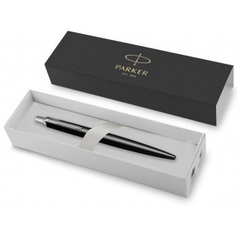 Шариковая ручка Parker Jotter Essential, Satin Black CT, стержень: M, цвет чернил : blue