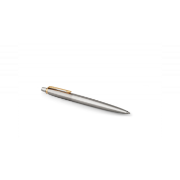 Подарочный набор: Шариковая ручка Parker Jotter Essential, St. Steel GT, стержень: Mblue и Ежедневник недатированный, черный.