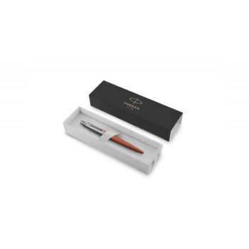 Подарочный набор: Шариковая ручка Parker Jotter Essential Chelsea Orange CT и Ежедневник недатированный, черный.