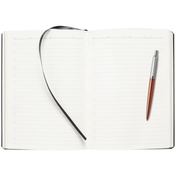 Подарочный набор: Шариковая ручка Parker Jotter Essential Chelsea Orange CT и Ежедневник недатированный, черный.