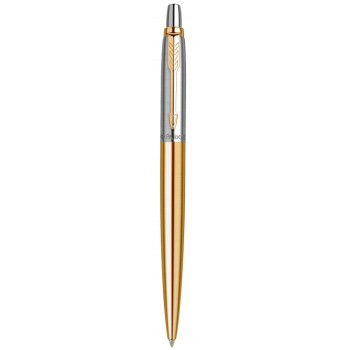 Шариковая ручка Parker Jotter 70th Anniversary St.Stee Gold GT, стержень: Mblue
