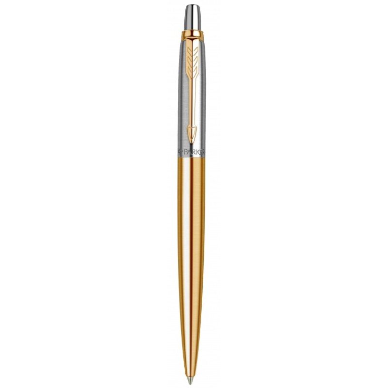 Шариковая ручка Parker Jotter 70th Anniversary St.Stee Gold GT, стержень: Mblue