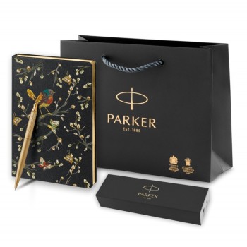 Подарочный набор: Jotter XL SE20 Monochrome в подарочной упаковке, цвет: Gold, стержень Mblue и Ежедневник недатированный, черный.