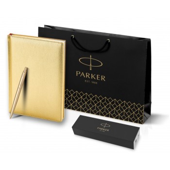 Подарочный набор: Шариковая ручка Jotter XL Gold и Ежедневник недатированный золотистый золотой срез