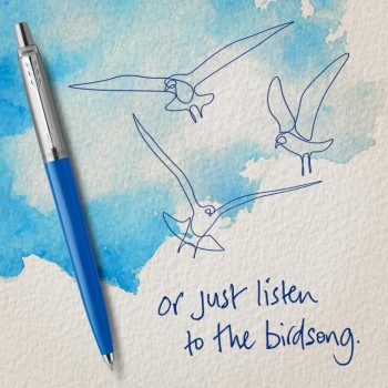 Шариковая ручка Parker Jotter Originals Blue Chrom CT, стержень: Mblue в подарочной упаковке