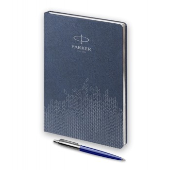 Подарочный набор: Шариковая ручка Parker Jotter K60 и Ежедневник недатированный, синий